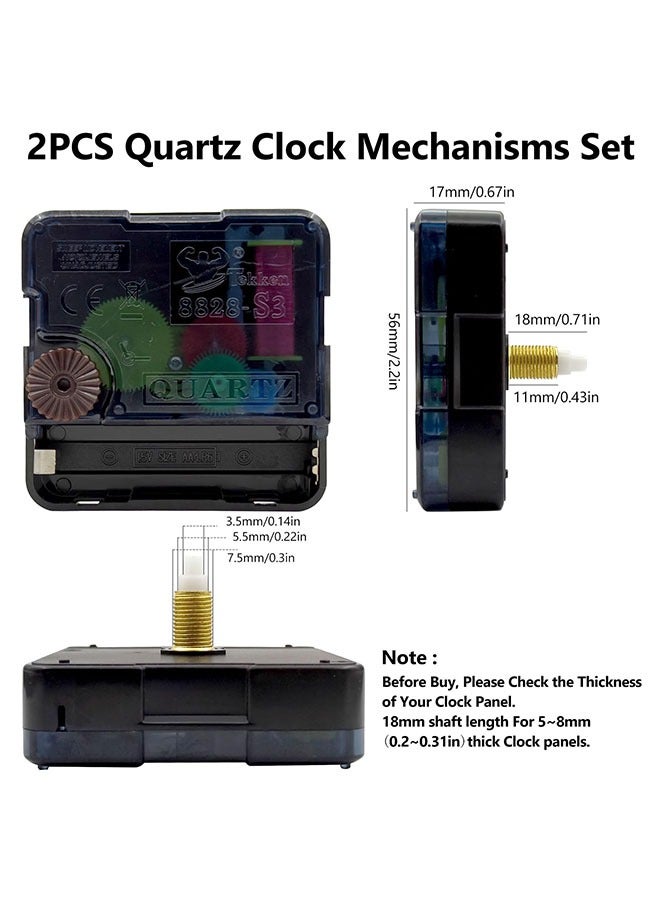 Muyixin أداة إصلاح حركة الساعة الصامتة 8 قطع مجموعة قطع غيار استبدال لإصلاح الساعات DIY قطع إصلاح الساعات - Image 2