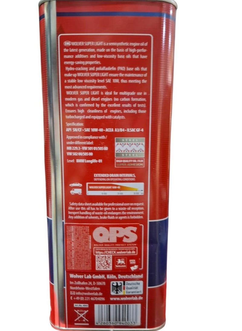 WOLVER German-made engine oil, 8000 km lifespan, 10W-40 WOLVER - Image 2