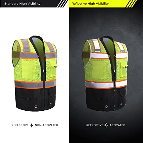 ShineBright Shine Bright Safety Vest - High Visibility with Reflective Straps and Pockets – Premium, Soft, Durable, and Breathable – ANSI CLASS 2 (Size 2XL, Black) - Image 4