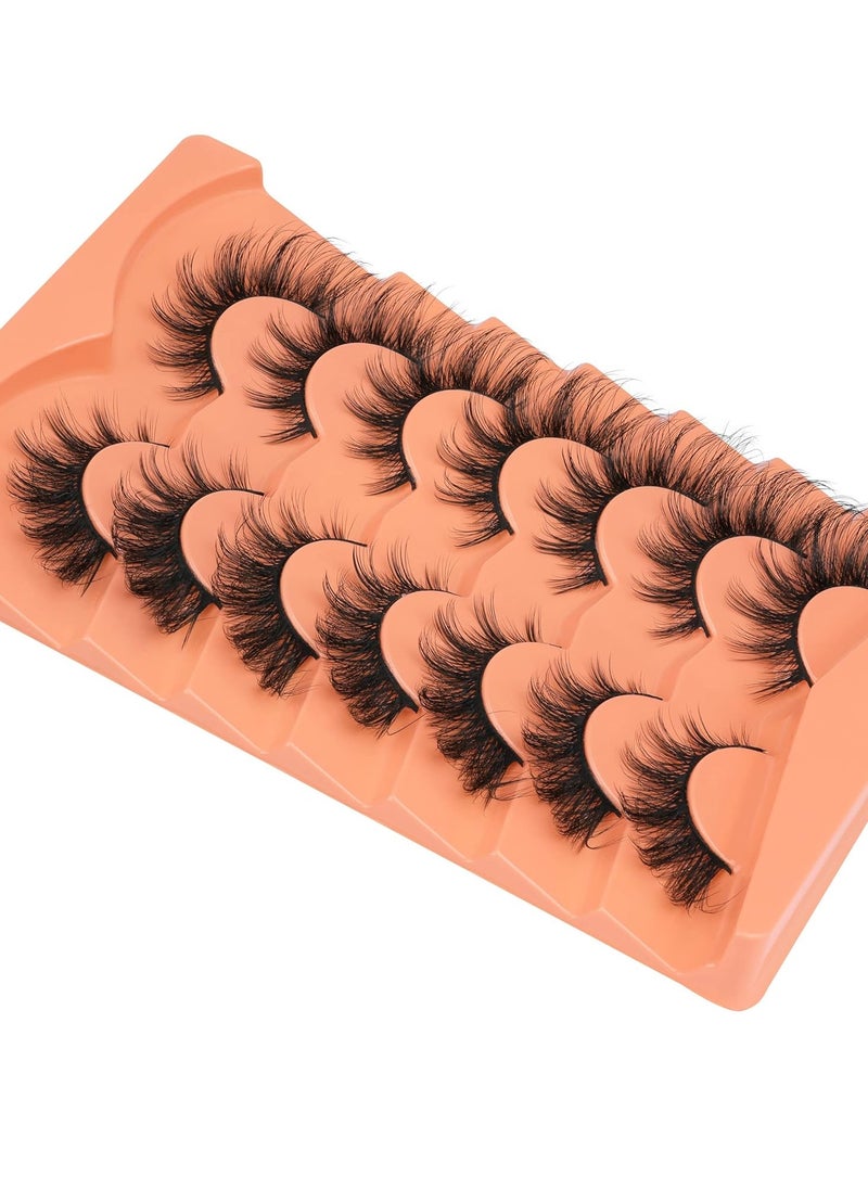 ALICROWN HAIR False Eyelashes Wispy Lashes Natural Look Fake Eyelashes Cat Eye Lashes Mink Fluffy Strip False Lashes Fox Eye Lashes Pack 7 Pairs ALICROWN  - Image 4