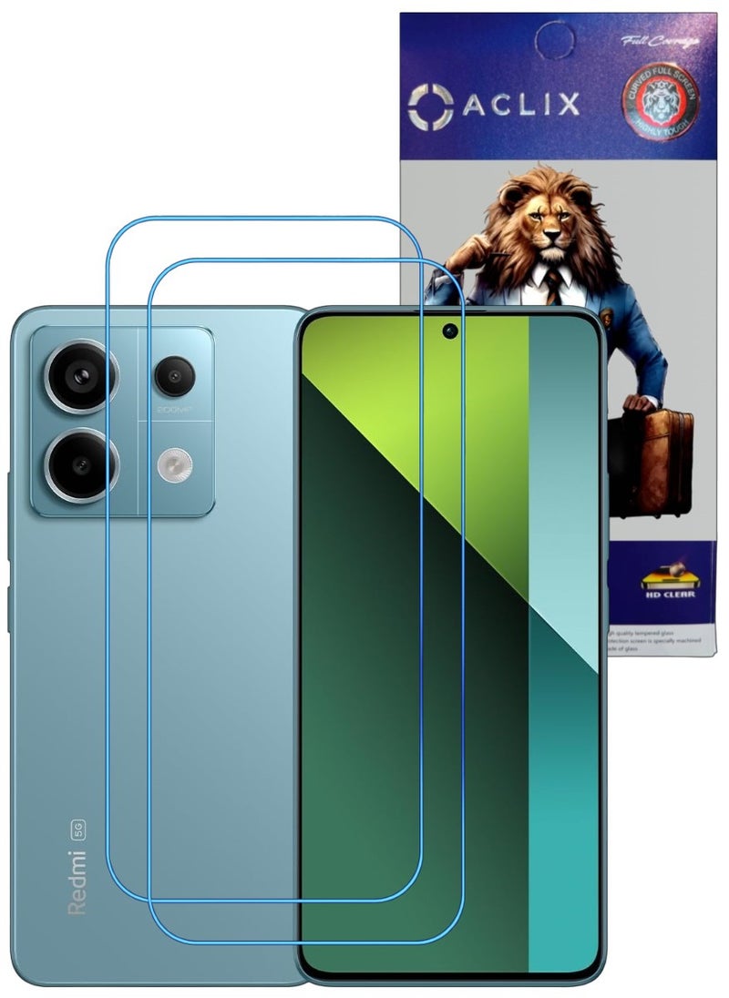 ACLIX 2 Pieces Antistatic ESD Dustproof Premium Quality High Definition Clear Tempered Glass Screen Protector Designed For Xiaomi Redmi Note 13  Pro - Image 1