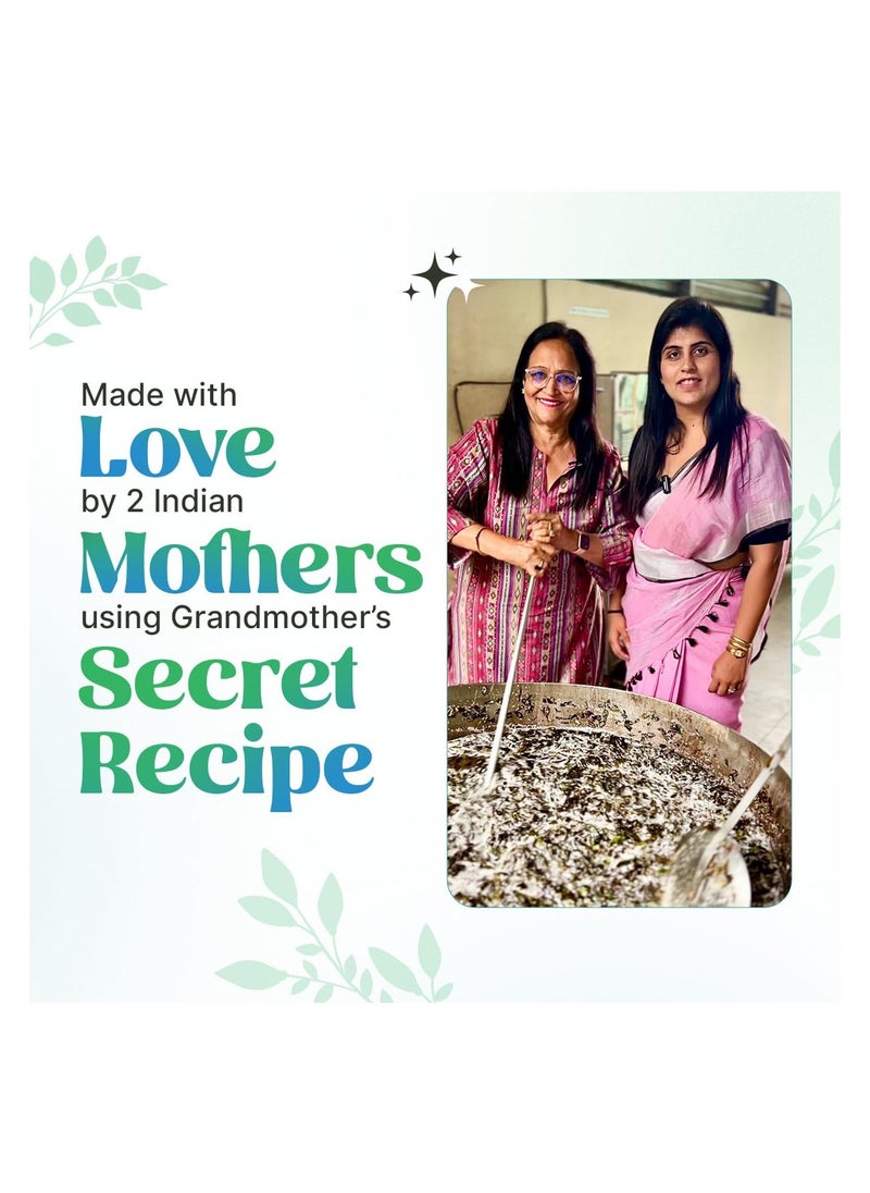 NIDHI'S GRANDMAA SECRET - NIDHI’S GRANDMAA SECRET 13 Herbs Hair Oil Handmade Natural Hair Oil With Coconut Oil, Curry Leaves & More Hair Fall Control Oil For Dry Damaged Hair, 100ml - Image 1