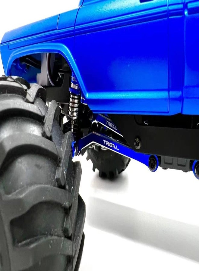 TREAL FCX24 High Clearance Links, Aluminum 7075 Chassis Lower Linkages (4p) for 1/24 FMS FCX24 (Blue) - Image 5