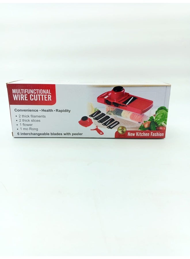 Genaric 6-in-1 Multifunctional Wire Vegetable Cutter with Peeler - Image 1