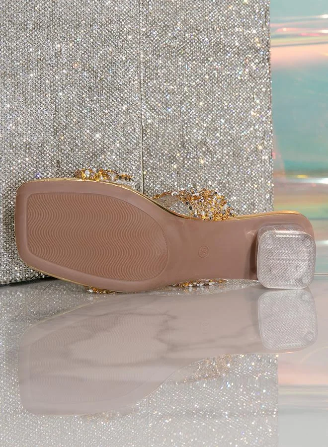 Take Two  Embellished Double-Strap Slip On Sandals for Women | Best Price UAE