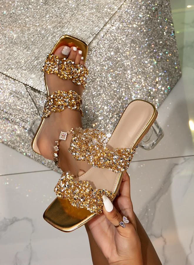 Take Two  Embellished Double-Strap Slip On Sandals for Women | Best Price UAE