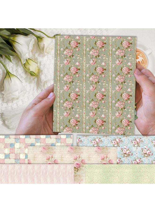 MIATTCLD Scrapbook Paper Double Sided Decorative Craft Paper, 6x6 in Vintage Patterned Papers 48 Sheets Floral Background Papers for Scrapbooking Card Making Journaling Decor (B) - Image 5