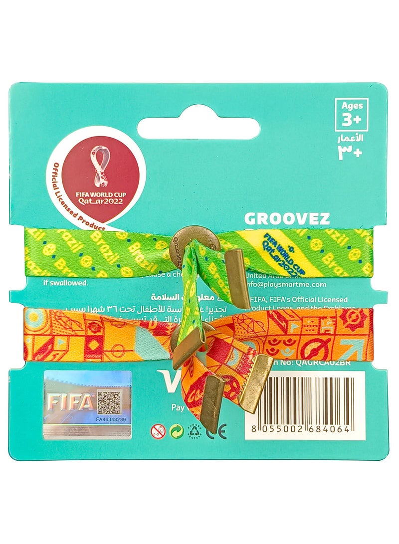 فيفا سوار معصم نايلون رسمي FIFA – كأس العالم قطر 2022، البرازيل، مقاس واحد قابل للتعديل - Image 2