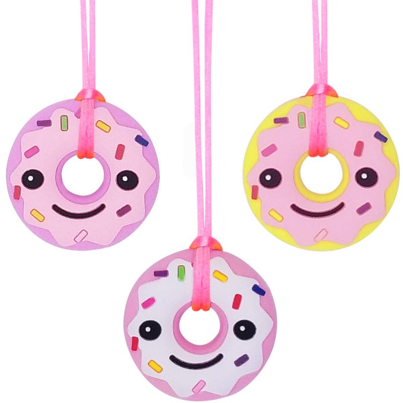 QUALEAP Xtra Tough Sensory Chew Necklace for Kids Girls Oral Sensory Chew Toys Teether Necklace Designed for Autism ADHD Oral Motor Girls