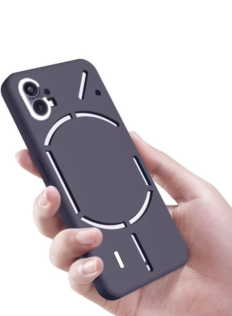 DUSALA Liquid Silicone Ultra-Thin TPU Case for Nothing Phone 1 (5G, 2022) – Soft Slim Shockproof Protective Back Cover with Anti-Fingerprint & Scratch-Resistant Coating, Microfiber Inner Lining, Camera Protection & Smooth Grip – Matte Black Finish - Image 2