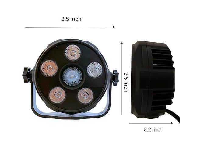 HEADLY Mini DJ Par Disco Light with 6 LEDs – Perfect for Indoor Use, Home Decor, Diwali, Mandir, and Festival Celebrations - Image 2
