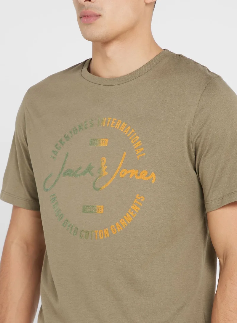 JACK & JONES Logo Crew Neck T-Shirt
