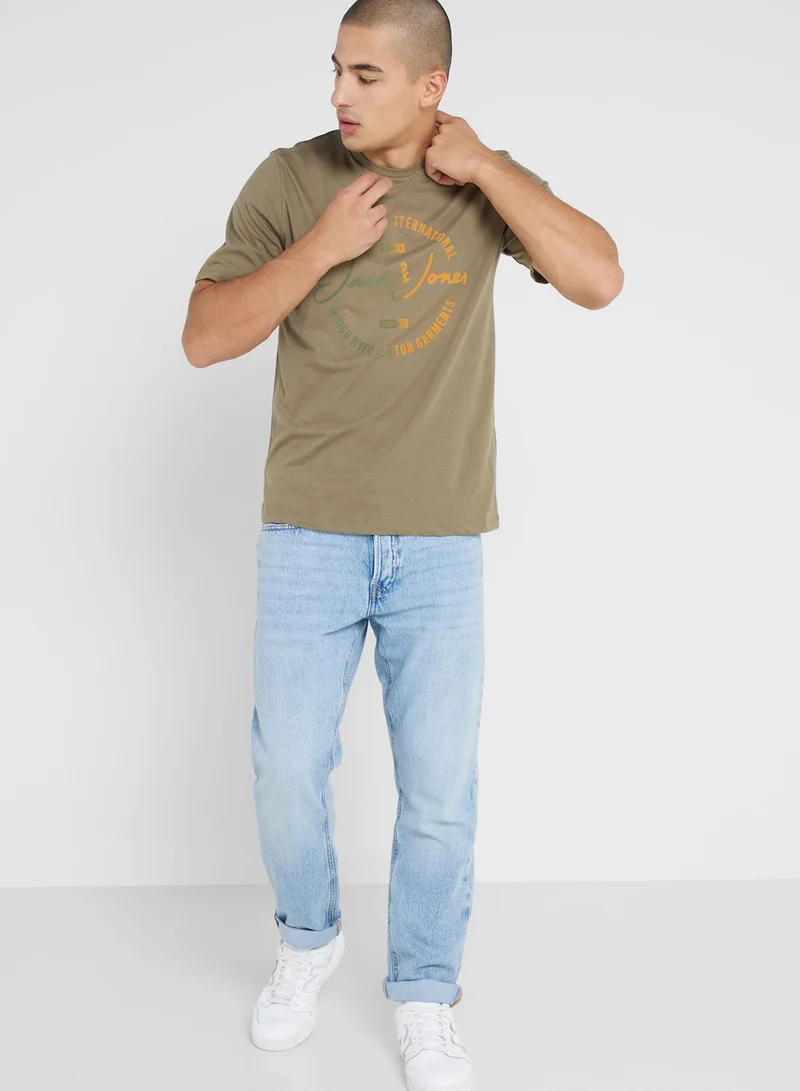 JACK & JONES Logo Crew Neck T-Shirt