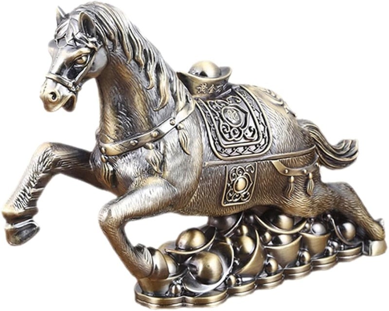 Ceramic Horse Design Ashtray With Lid For Home Office Desktop Decoration - Image 1