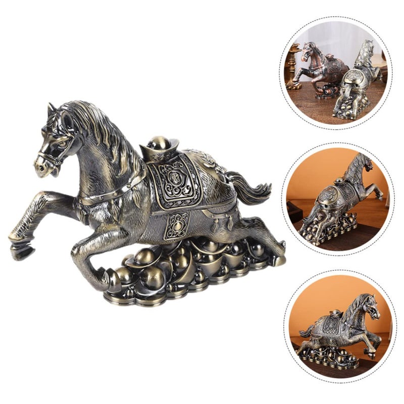 Ceramic Horse Design Ashtray With Lid For Home Office Desktop Decoration - Image 5