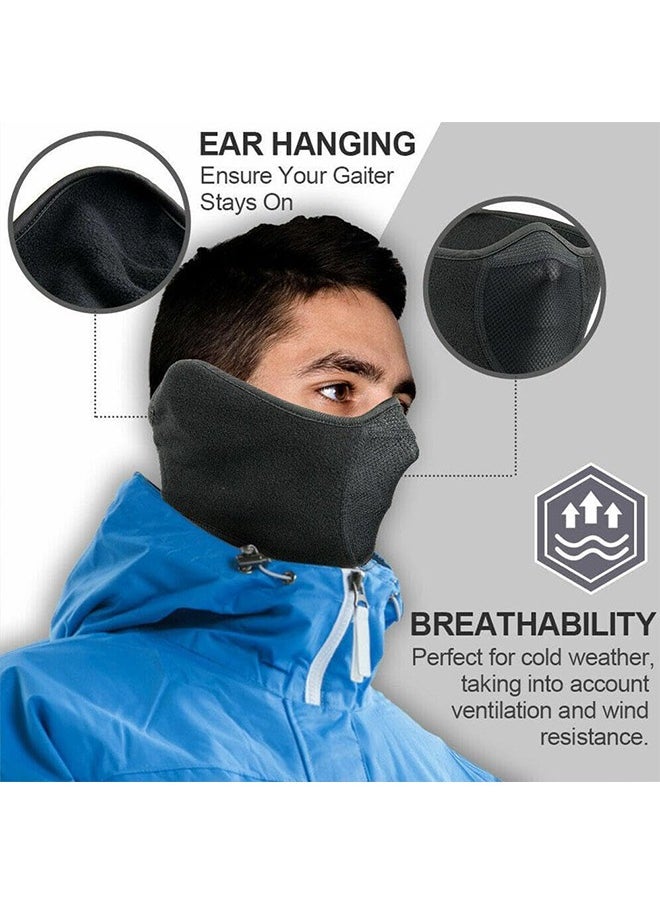 HS Half Face Mask Windproof Men Women For Skiing Snowboarding Motorcycling Winter Outdoor Sports Highly Breathable, Black  - Image 5