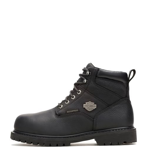 HARLEY DAVIDSON Harley-Davidson Men's Gavern Composite Toe Waterproof Leather Motorcycle Work Boot, Black, 8.5 - Image 2
