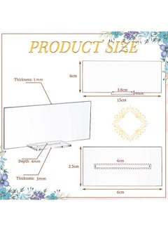 Aikanbo 10 Pack Acrylic Name Plate Personalized Desk Name Plaque Sign Clear Acrylic Panel Rectangle Acrylic Sheet Blank for Office Desk Decor (6 x 15cm)  - Image 2