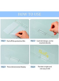 Aikanbo 10 Pack Acrylic Name Plate Personalized Desk Name Plaque Sign Clear Acrylic Panel Rectangle Acrylic Sheet Blank for Office Desk Decor (6 x 15cm)  - Image 3