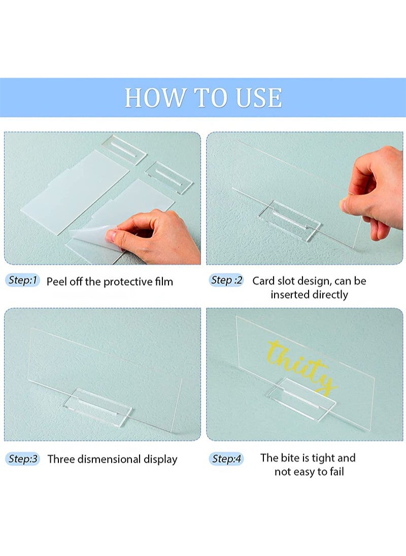 Aikanbo 10 Pack Acrylic Name Plate Personalized Desk Name Plaque Sign Clear Acrylic Panel Rectangle Acrylic Sheet Blank for Office Desk Decor (6 x 15cm)  - Image 3
