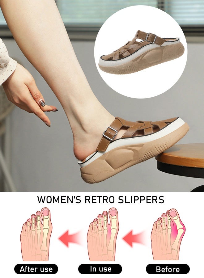 Women's sandals for fitness, running, walking, and casual wear - stylish, lightweight, breathable, anti-slip, comfortable, height-increasing, and soft. - Image 1