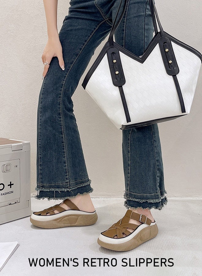 Women's sandals for fitness, running, walking, and casual wear - stylish, lightweight, breathable, anti-slip, comfortable, height-increasing, and soft. - Image 4