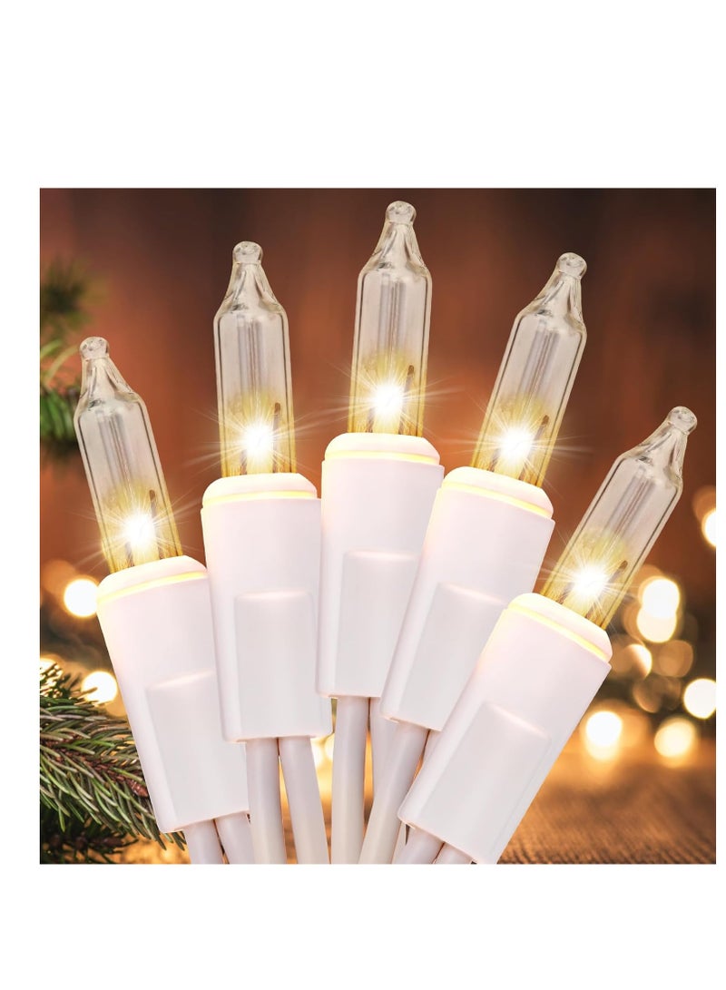 general Lights 100 Count Clear White Wire UL Certified Connectable Warm White String Lights for Christmas Tree,Garland,Home,Patio, Wedding,Party,Festival Decor - Image 1