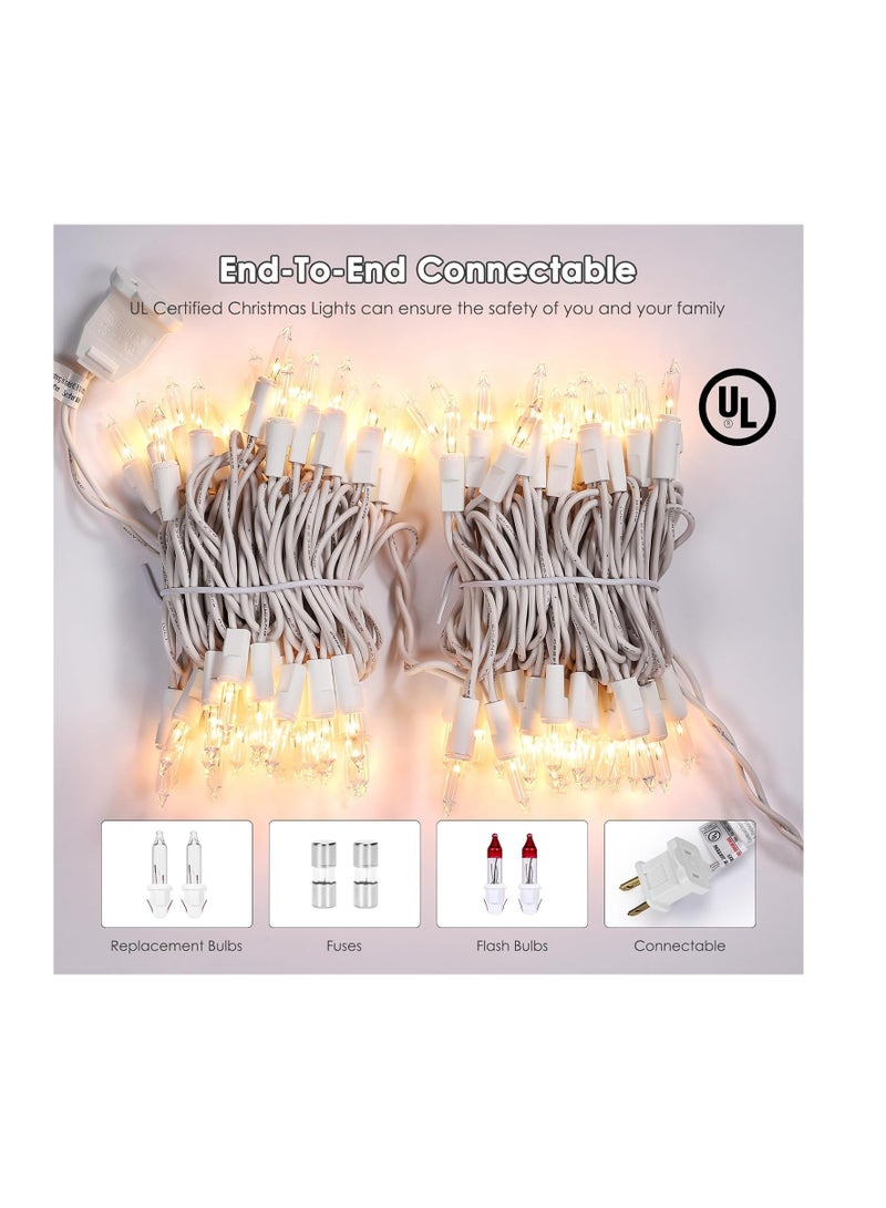 general Lights 100 Count Clear White Wire UL Certified Connectable Warm White String Lights for Christmas Tree,Garland,Home,Patio, Wedding,Party,Festival Decor - Image 3