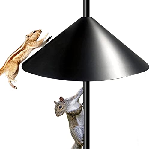 Fandature 19 Inch PP Squirrel Proof Baffle for Protecting Outside Pole Bird Feeders and Bird Houses Pole Mount Raccoon and Squirrel Guard Stopper for Shepherd Hooks Black 1 Pack