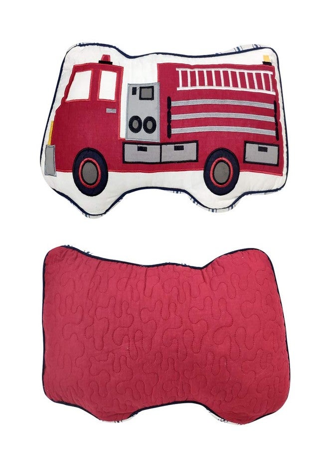 Brandream Boys Pillow Fire Truck Pillow Boys Cotton Decorative Throw Pillows Couch Bed Living Room Kids Bedroom Decor - Image 2