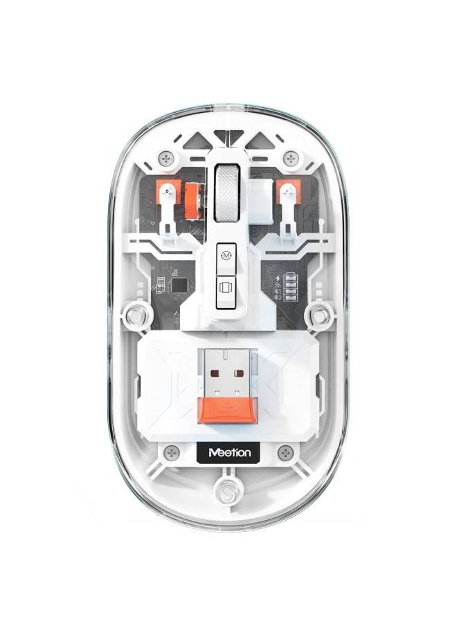 Meetion Dual Mode Wireless Transparent Mouse BTM005  - Image 1