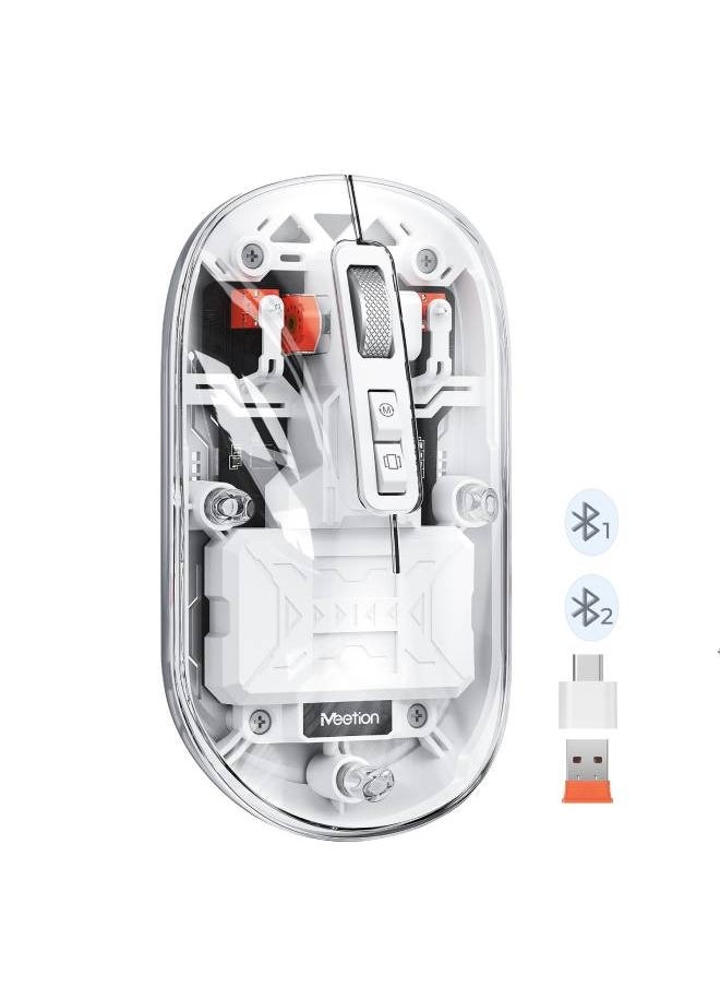 Meetion Dual Mode Wireless Transparent Mouse BTM005  - Image 3