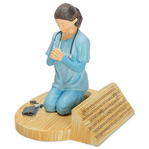 Dicksons Nurses Prayer Kneeling in Uniform 45 x 55 Resin Stone Tabletop Figurine - Image 1