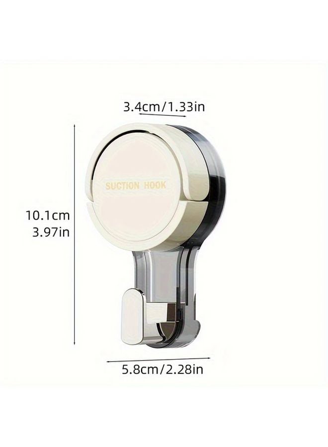 2pcs White and Yellow Self Adhesive Towel Rack with Powerful Vacuum Suction Cup Hooks - Image 5