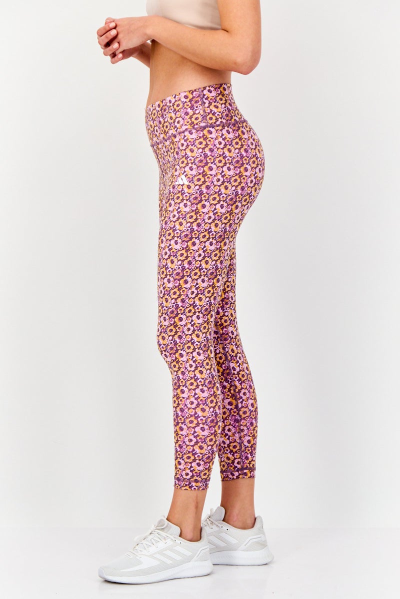 Adidas Women Tight Fit Training Leggings, Lavender - Image 2