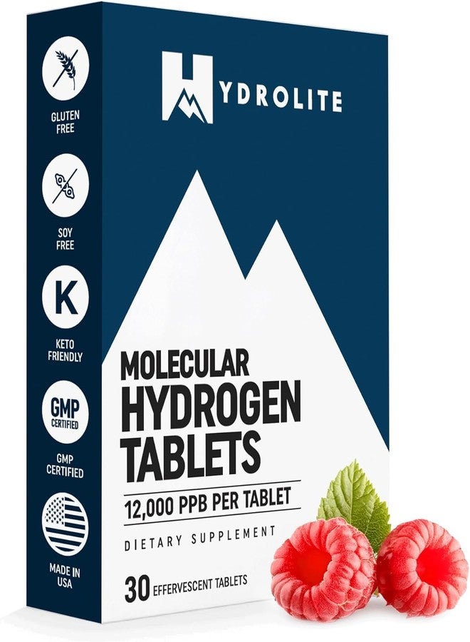 Hydrolite أقراص هيدرولايت الهيدروجين الجزيئي لمياه الشرب مع المغنيسيوم | أعلى تركيز للهيدروجين 12000 جزء في المليار | معزز للطاقة، يحسن الأداء والتعافي | صنع في الولايات المتحدة الأمريكية، 30 قرصًا (نكهة التوت) - Image 1