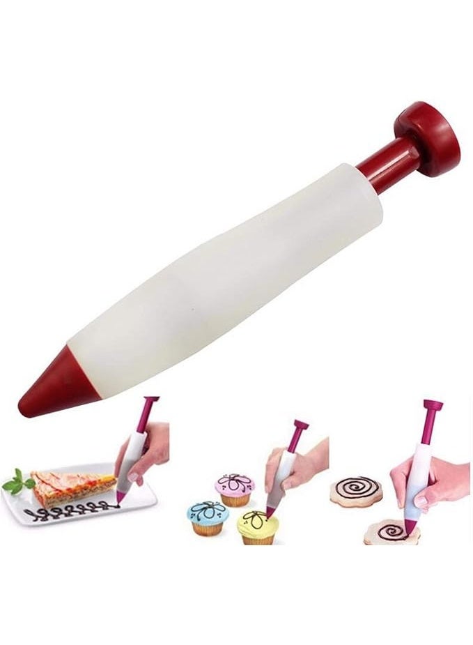 قلم كتابة على الطعام من السيليكون، أدوات تزيين الشوكولاتة، قالب كيك، كوب كريمة - Image 3