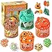 Okaybee 4 Pack Autumn Butter Slime Super Soft NonSticky Slime Kit for Girls Boys Slime Party Favors for Kids Sensory Toys Holiday Birthday Easter Hallowmas Christmas Girls Gifts Boys Gifts - Image 3