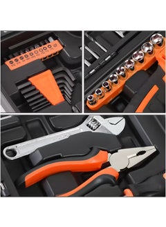 LOOPITYS 45-piece Household Hand Tool Kit, Essential Household Hand Tool Kit, Plastic Tool Box with Storage Space, Hardware Hand Tool Kit, Household Combination Tool Kit, Repair Tool Kit  - Image 2