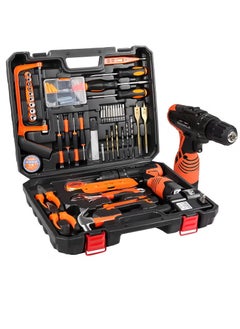 LOOPITYS 45-piece Household Hand Tool Kit, Essential Household Hand Tool Kit, Plastic Tool Box with Storage Space, Hardware Hand Tool Kit, Household Combination Tool Kit, Repair Tool Kit  - Image 1