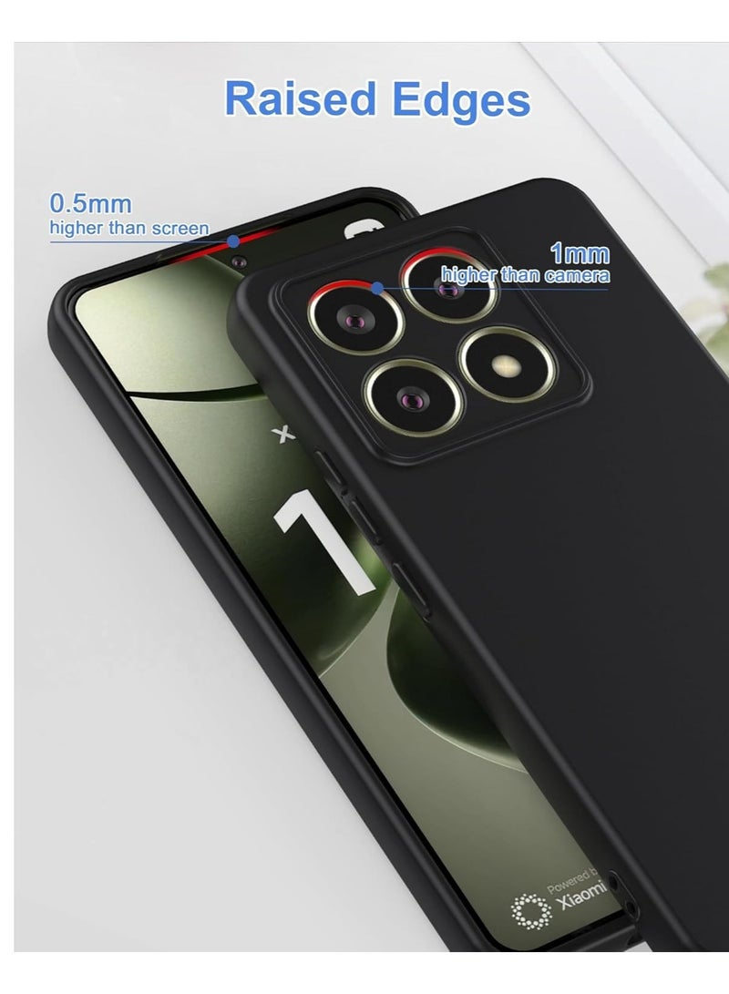 Xiaomi 14T Pro Case Cover Rubberised Matte Soft Silicone TPU with Camera Protection Flexible Back Case Cover for Xiaomi 14T Pro (2024) Black - Image 2