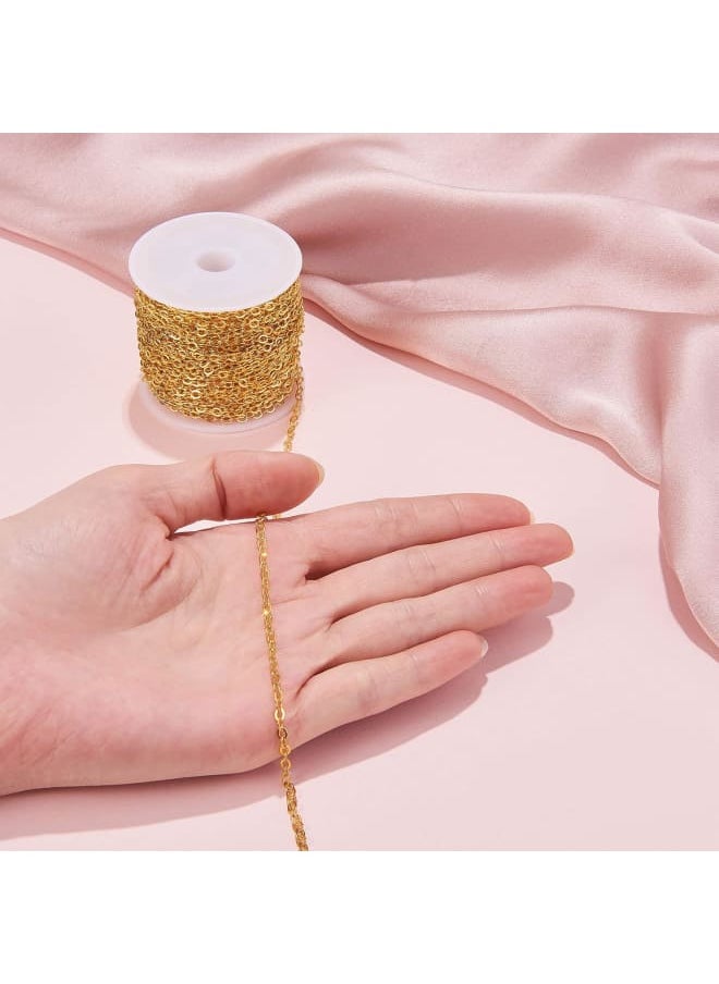 Generic - Specifications:What You Get: One roll of 32.8 feet(10 Meters) chain made of Brass.Size: about 3.5mm long, 3mm wide, 0.5mm thick.Wide Application: You could use them to decorate lamp shades, attach to table cloths, make curtain, create your own chandeliers, necklaces, bracelets, earrings, eyeglass chain holder and and so on.Easy to Use and Store: The chain is rolling in a reel to avoid knotting; when not in use, just roll it back to the reel, easy and convenient.Gift Idea: Beautiful Look perfect luxury gift to make jewelry or other chain products for Any Occasion, Birthday, Father’s Day, Mother's Day, Anniversary, Valentine's Day, Prom, Christmas, Wedding Party.Kindly Note:Color might be slightly different from the picture because of different display device.For any questions about our products, please contact us directly and we will assist you resolve any issue. - Image 1