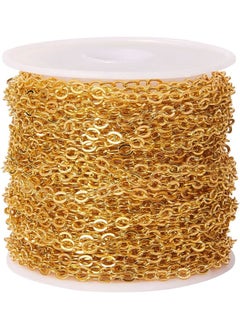 Specifications:What You Get: One roll of 32.8 feet(10 Meters) chain made of Brass.Size: about 3.5mm long, 3mm wide, 0.5mm thick.Wide Application: You could use them to decorate lamp shades, attach to table cloths, make curtain, create your own chandeliers, necklaces, bracelets, earrings, eyeglass chain holder and and so on.Easy to Use and Store: The chain is rolling in a reel to avoid knotting; when not in use, just roll it back to the reel, easy and convenient.Gift Idea: Beautiful Look perfect luxury gift to make jewelry or other chain products for Any Occasion, Birthday, Father’s Day, Mother's Day, Anniversary, Valentine's Day, Prom, Christmas, Wedding Party.Kindly Note:Color might be slightly different from the picture because of different display device.For any questions about our products, please contact us directly and we will assist you resolve any issue.