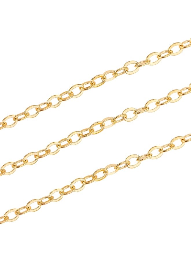 Generic - Specifications:What You Get: One roll of 32.8 feet(10 Meters) chain made of Brass.Size: about 3.5mm long, 3mm wide, 0.5mm thick.Wide Application: You could use them to decorate lamp shades, attach to table cloths, make curtain, create your own chandeliers, necklaces, bracelets, earrings, eyeglass chain holder and and so on.Easy to Use and Store: The chain is rolling in a reel to avoid knotting; when not in use, just roll it back to the reel, easy and convenient.Gift Idea: Beautiful Look perfect luxury gift to make jewelry or other chain products for Any Occasion, Birthday, Father’s Day, Mother's Day, Anniversary, Valentine's Day, Prom, Christmas, Wedding Party.Kindly Note:Color might be slightly different from the picture because of different display device.For any questions about our products, please contact us directly and we will assist you resolve any issue. - Image 1