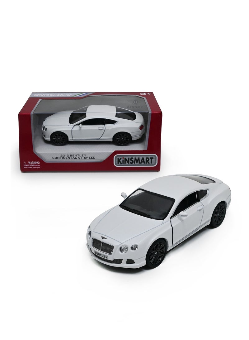 Kinsmart 2012 Bentley Continental GT Speed Car Die Cast Metal Doors Openable Pull Back Action Toy - Image 1