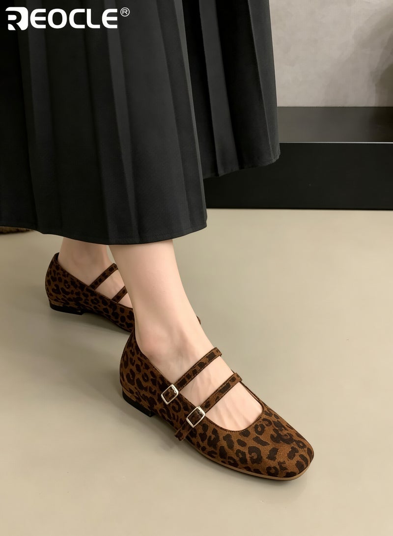 REOCLE Women's Classic Tinsley Mary Jane Shoe with Low Heel and Comfortable Fit Casual Low-Cut Flat with Easy Matching for Daily Leisure Wear - Image 2