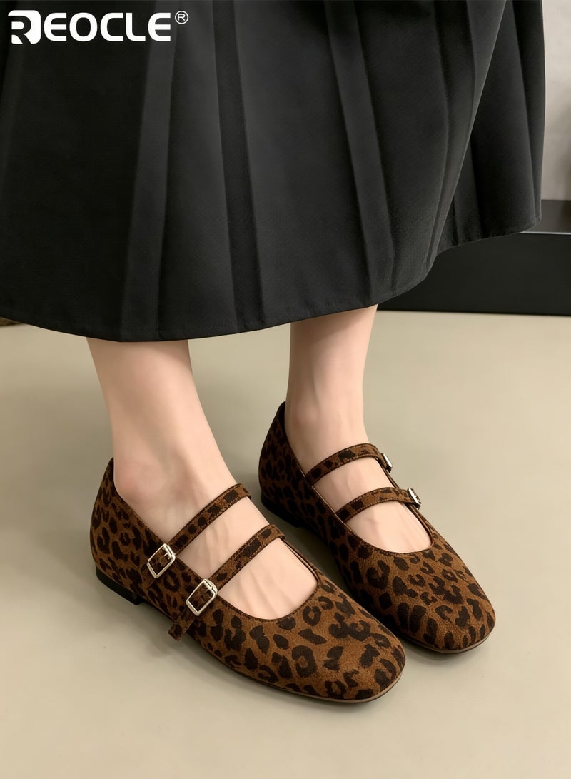 REOCLE Women's Classic Tinsley Mary Jane Shoe with Low Heel and Comfortable Fit Casual Low-Cut Flat with Easy Matching for Daily Leisure Wear - Image 1