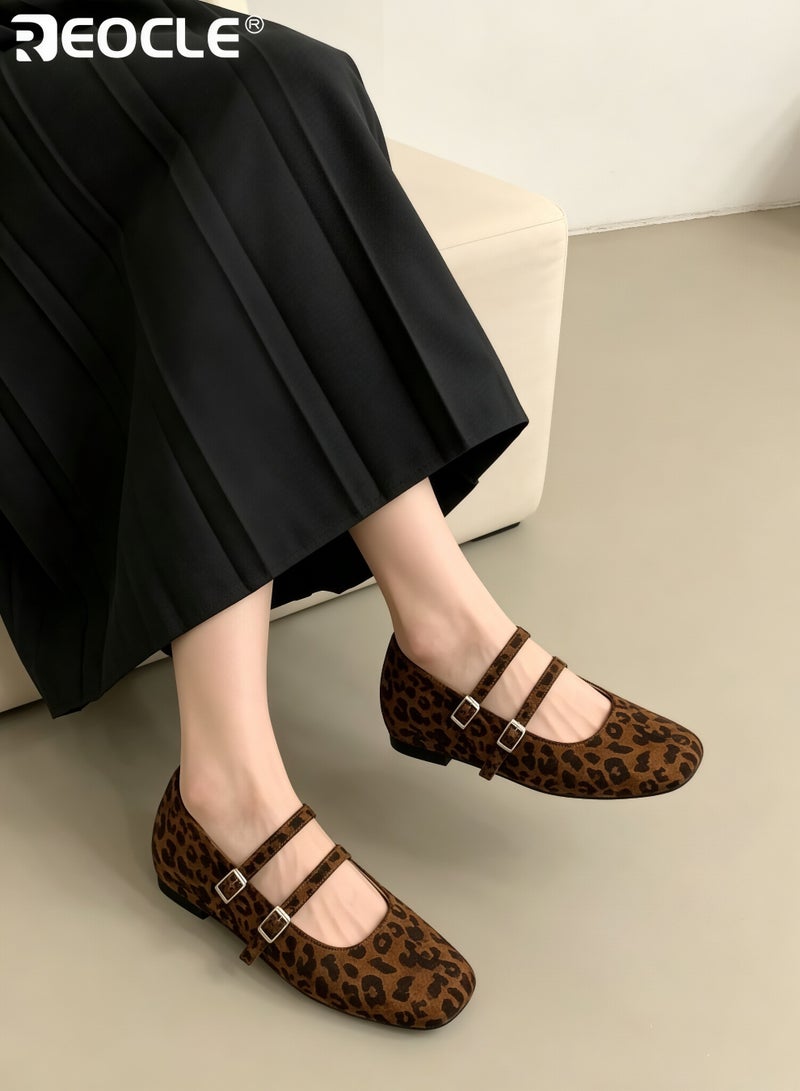 REOCLE Women's Classic Tinsley Mary Jane Shoe with Low Heel and Comfortable Fit Casual Low-Cut Flat with Easy Matching for Daily Leisure Wear - Image 3