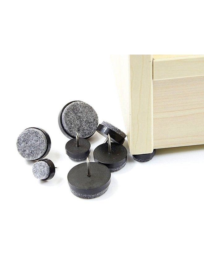 ALIMITOPIA 40pcs Round Heavy Duty Nail-on Anti-Sliding Felt Pad(Dia 0.7"/18mm,Black) for Wooden Furniture Chair Tables Leg Feet by Alimitopia - Image 5