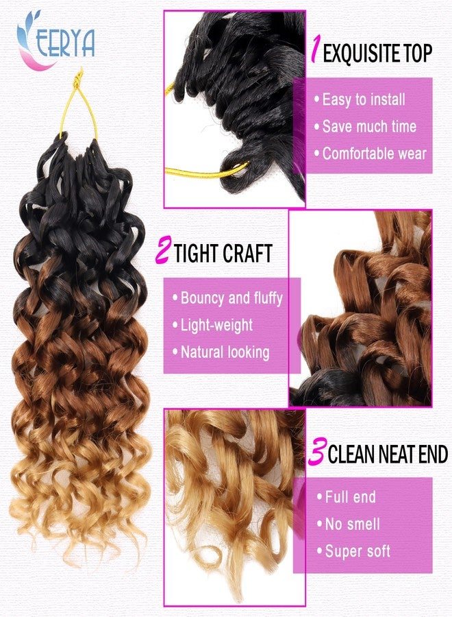 Eerya 7 Packs GoGo Curl Crochet Hair 8 Inch Short Curly Crochet Hair for Women Deep Wave Beach Curl Crochet Braids Synthetic Braiding Hair Extensions(8 Inch, T1B/30/27) - Image 4